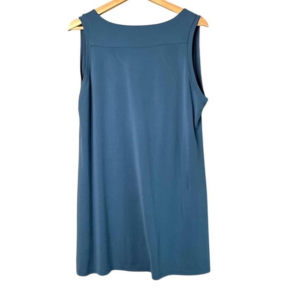 AYRTIGHT CLOTHING Modal Poly Drape Neck Sleeveless Top Hi-Lo Hem MADE IN CANADA - Picture 4 of 10